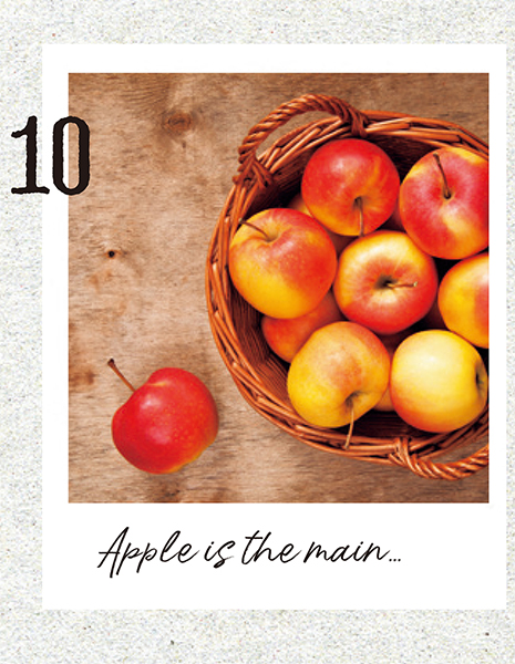 10）フルーツはりんごをメインに