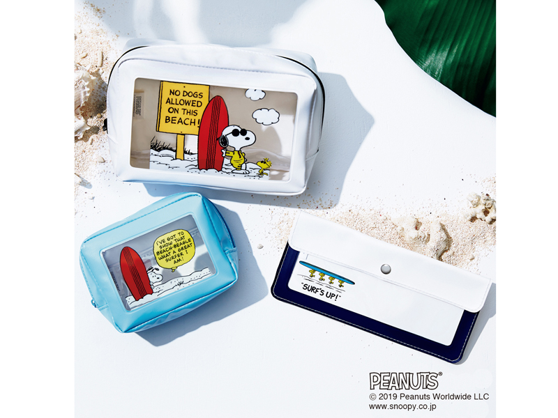 スヌーピーのサマーポーチ3個セットが付録で登場 夏っぽいサーフ柄がかわいすぎ Fashion Box
