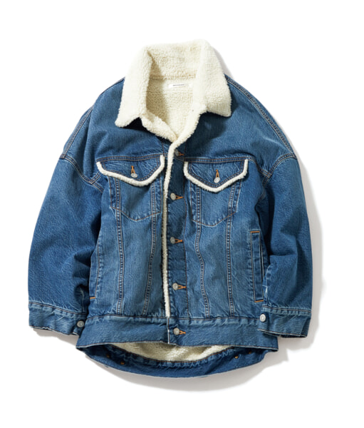 【MOUSSY】マウジーのデニムシアリングジャケット  ¥18,100