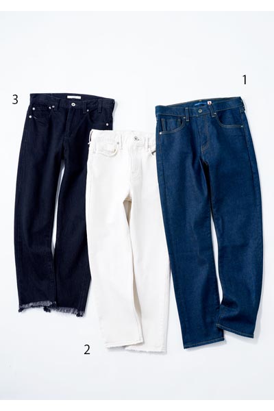 ［40代のデニムコーデ］白パンツはデニム素材をチョイス！ 色選びのポイントは？