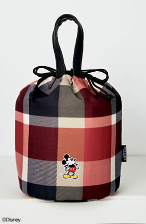 ブルーレーベル･クレストブリッジ ミッキーマウスデザインの 保冷保温巾着バッグ