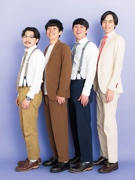 （写真左から）オズワルド・伊藤さん、カベポスター・浜田さん、オズワルド・畠中さん、カベポスター・永見さん