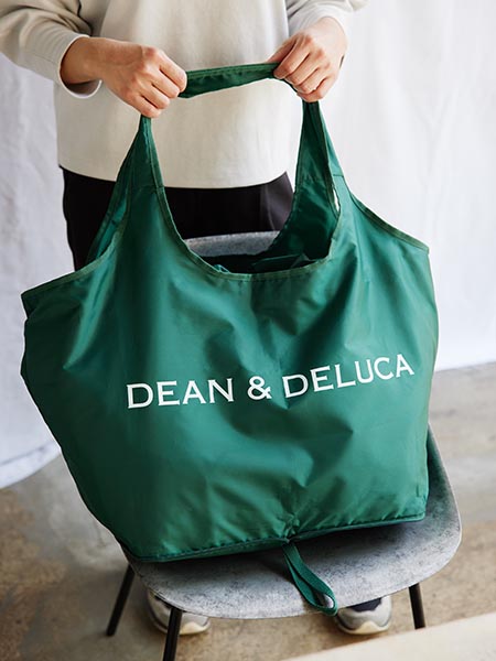 DEAN & DELUCA［ディーン＆デルーカ］ レジかご買物バッグ＋ストラップ付き保冷ボトルホルダー 『ＧＬＯＷ』2022年8月号付録